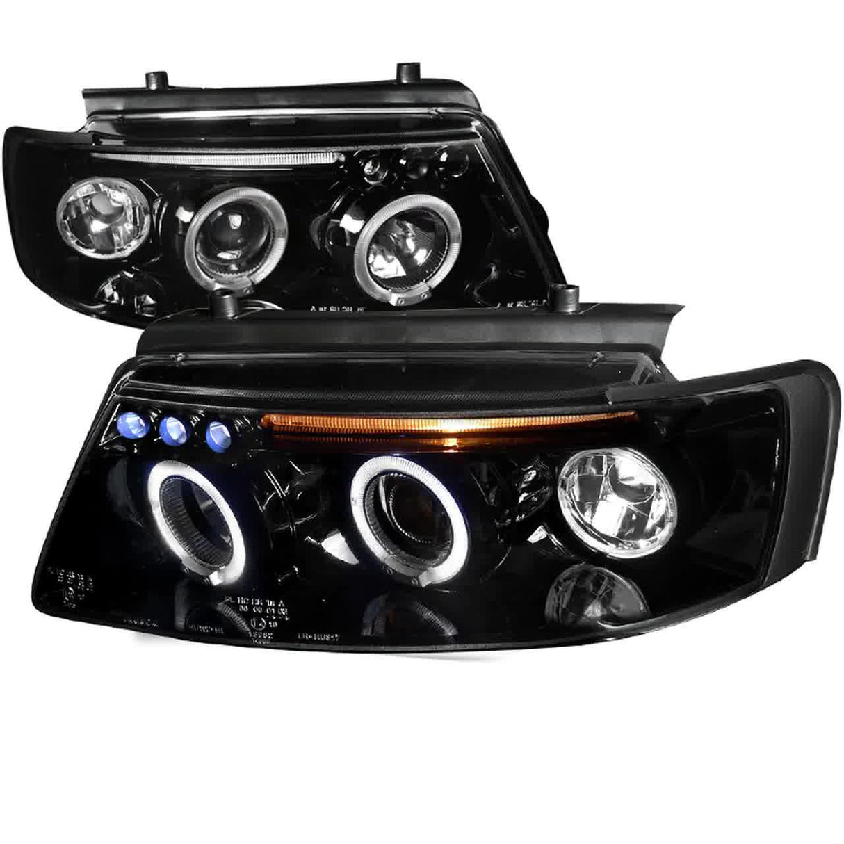 Spec-D Projector Headlights VW Passat (97-00) Dual LED Halo - Black or Chrome
