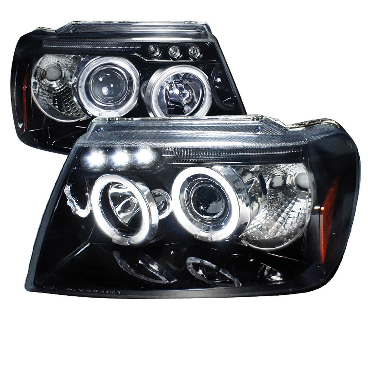 Spec-D Projector Headlights Jeep Grand Cherokee (99-04) Halo LED - Black or Chrome