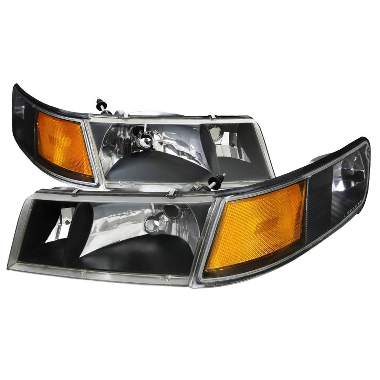 Spec-D OEM Replacement Headlights Mercury Grand Marquis (98-02) Black or Clear w/ Amber