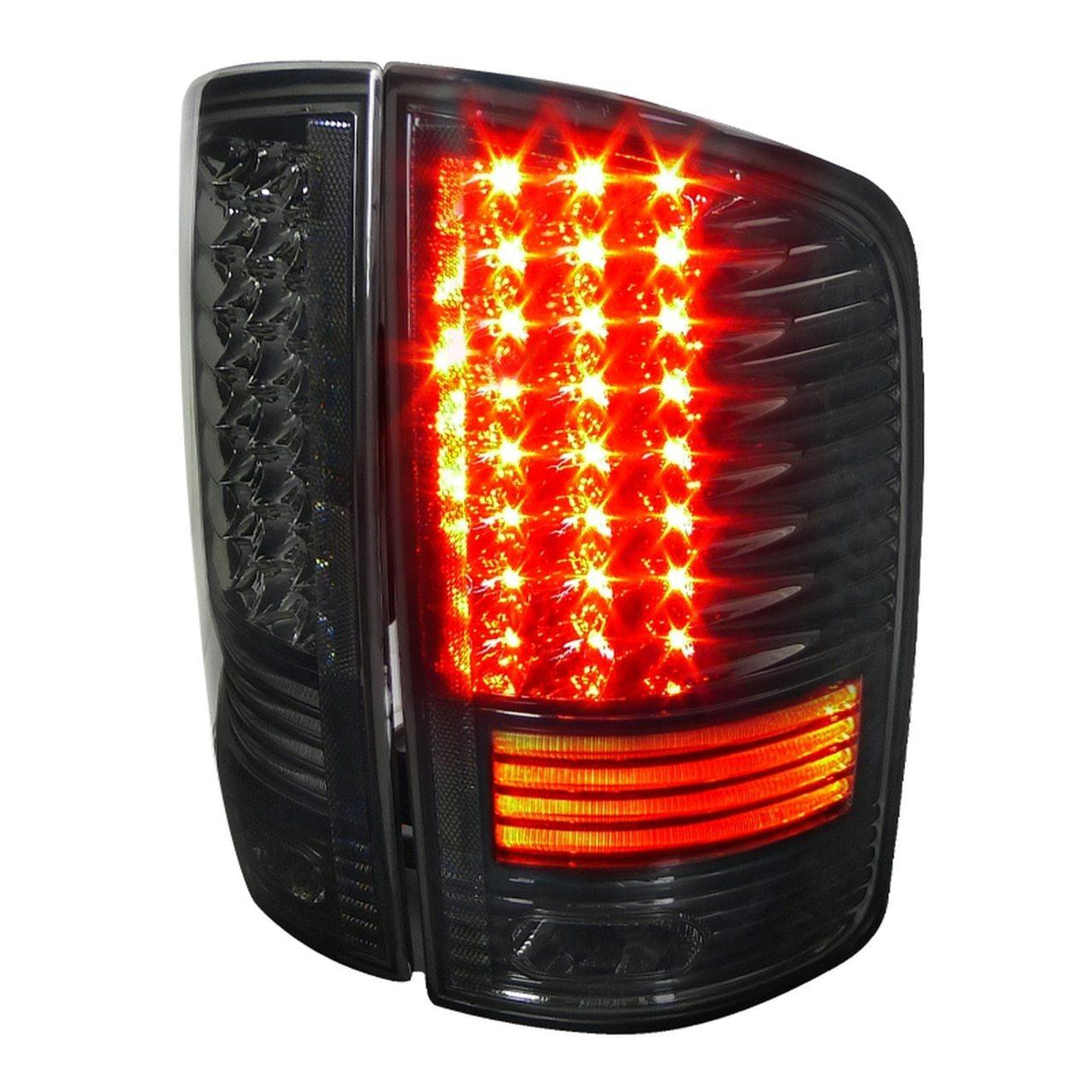 Spec-D LED Tail Lights Dodge Ram (2002-2006) Black / Chrome / Red / Gloss