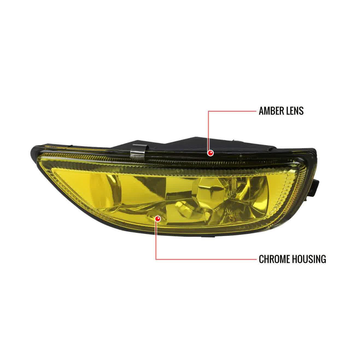 Spec-D OEM Fog Lights Toyota Corolla (2001-2002) Chrome Housing - Clear or Yellow Lens