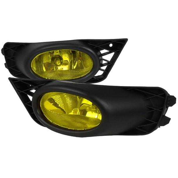 Spec-D OEM Fog Lights Honda Civic Sedan (09-11) Chrome Housing Clear / Yellow / Smoke Lens