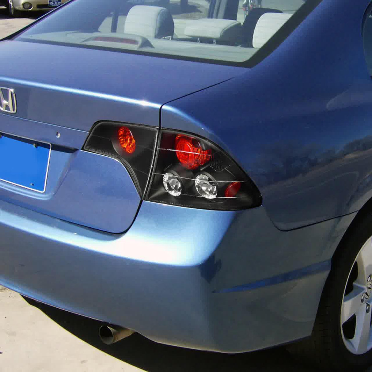 Tail Lights Honda Civic Sedan (2006-2011) Black or Chrome Housing - K2 Industries