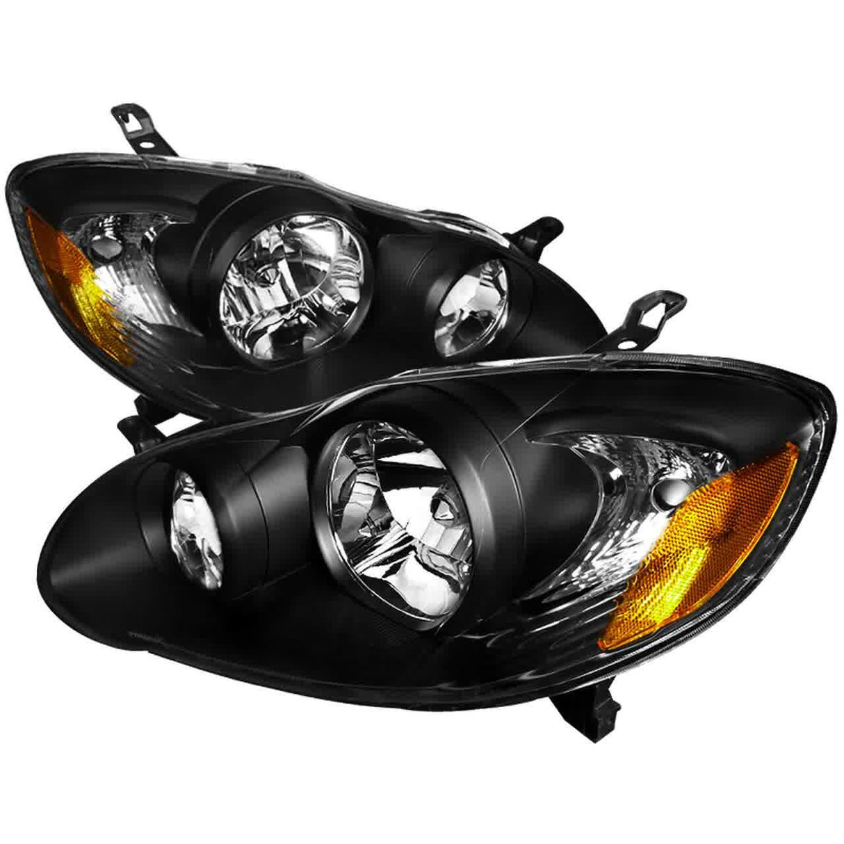 Spec-D OEM Replacement Headlights Toyota Corolla (03-08) Matte Black or Chrome Housing