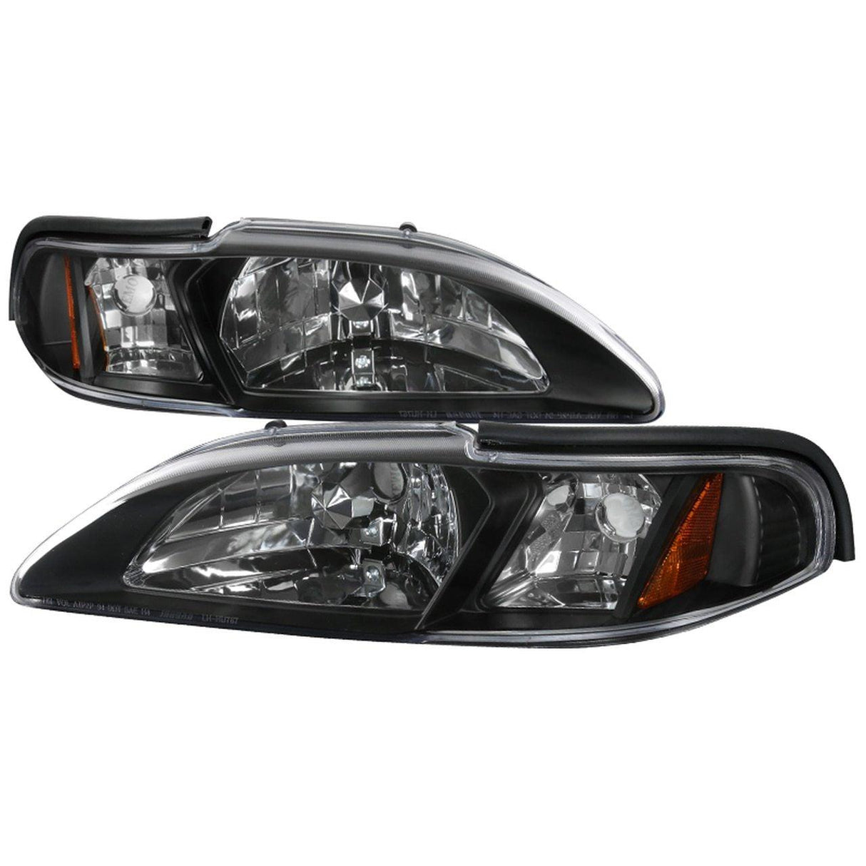 Spec-D OEM Replacement Headlights Ford Mustang SN95 (94-98) Chrome / Black / Smoke Lens