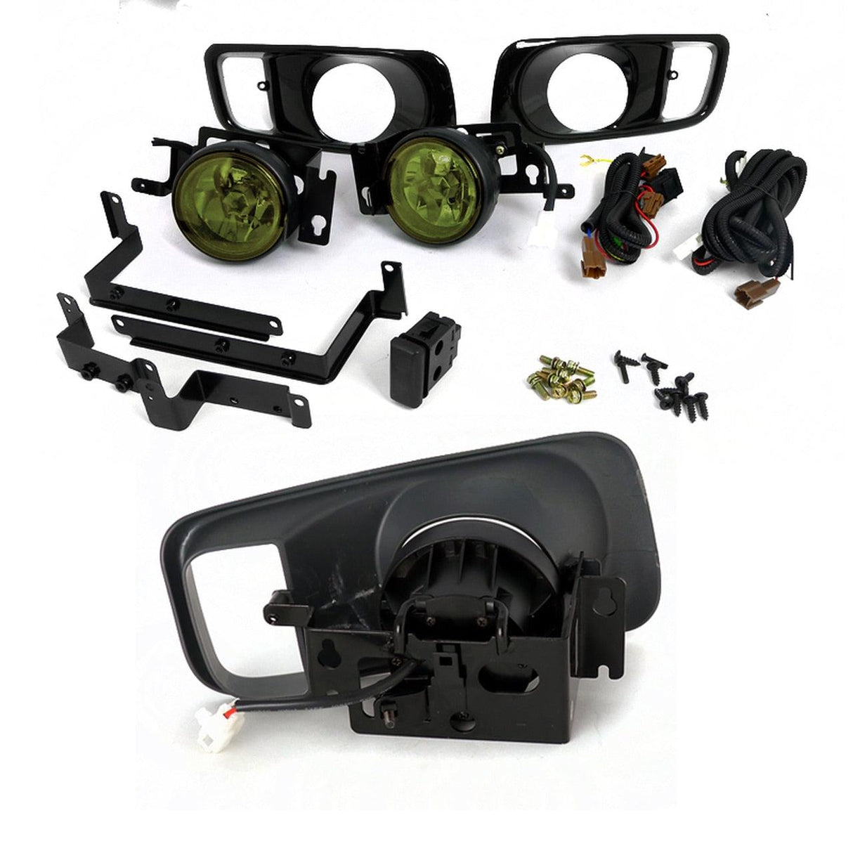 Spec-D OEM Fog Lights Honda Civic EK (99-00) Chrome Housing - Yellow / Clear / Smoke Lens