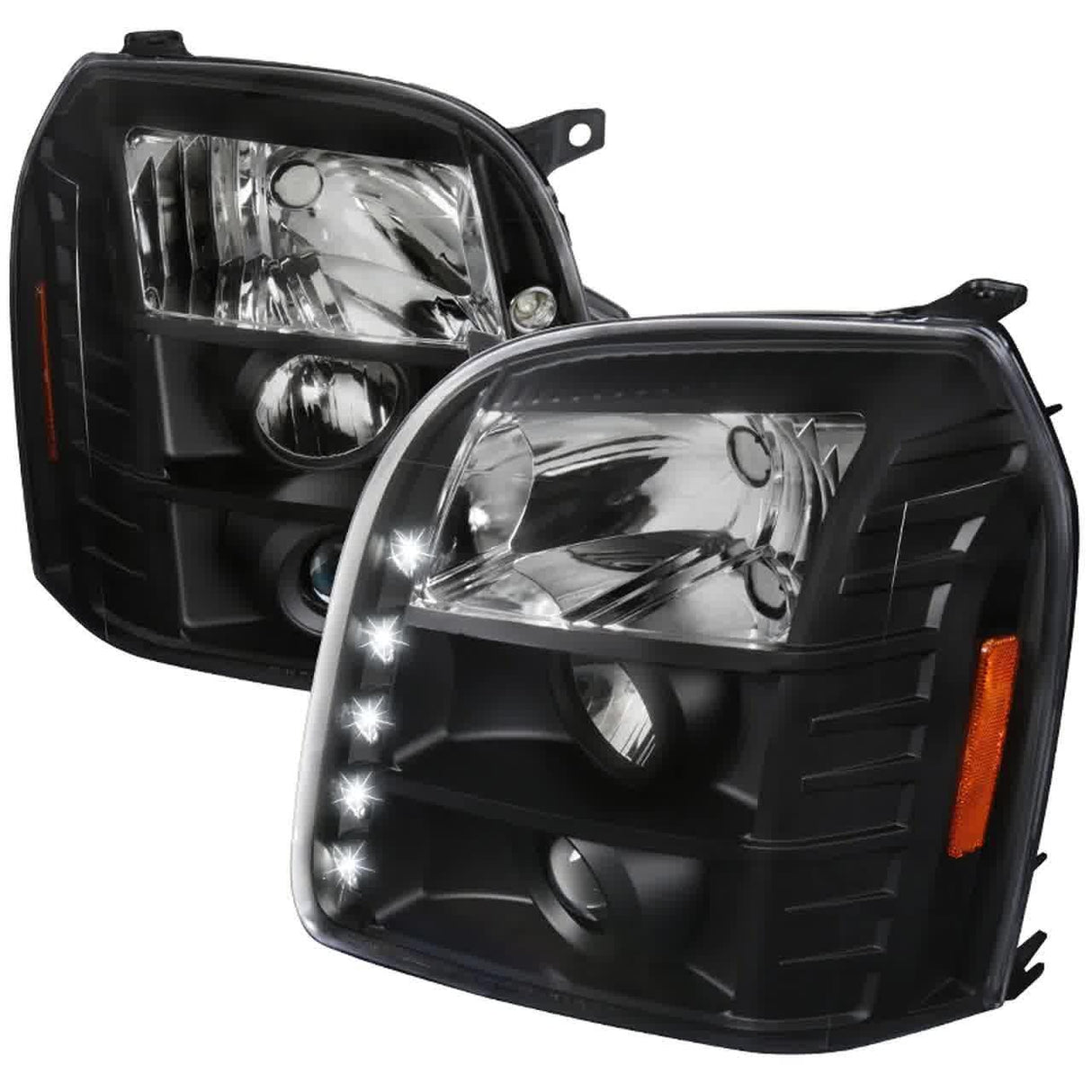 Spec-D Projector Headlights GMC Yukon/Yukon XL (07-14) w/ LED DRL Strip - Black or Chrome