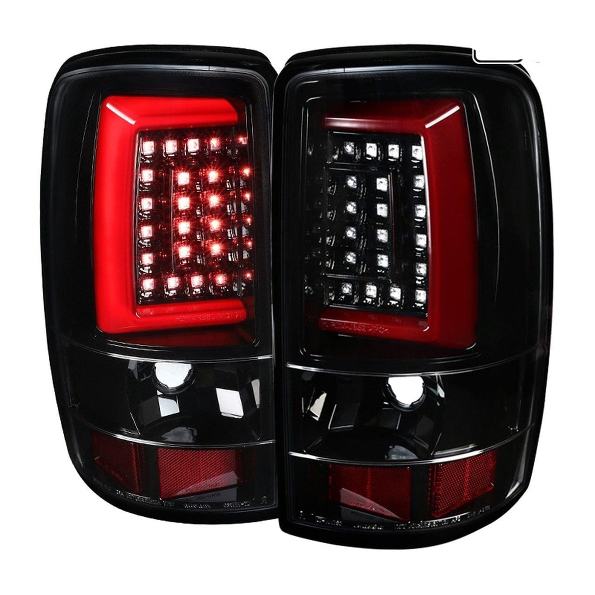 Spec-D Tail Lights Chevy Tahoe / Suburban (2000-2006) LED C-Bar - Black / Smoke / Red