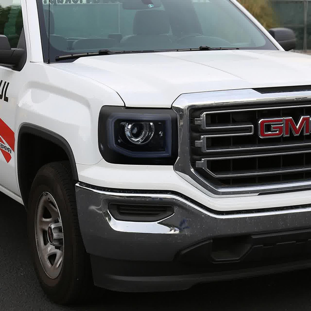 Spec-D Projector Headlights GMC Sierra 1500 (14-15) 2500/3500 (15-17) LED DRL - Black or Chrome