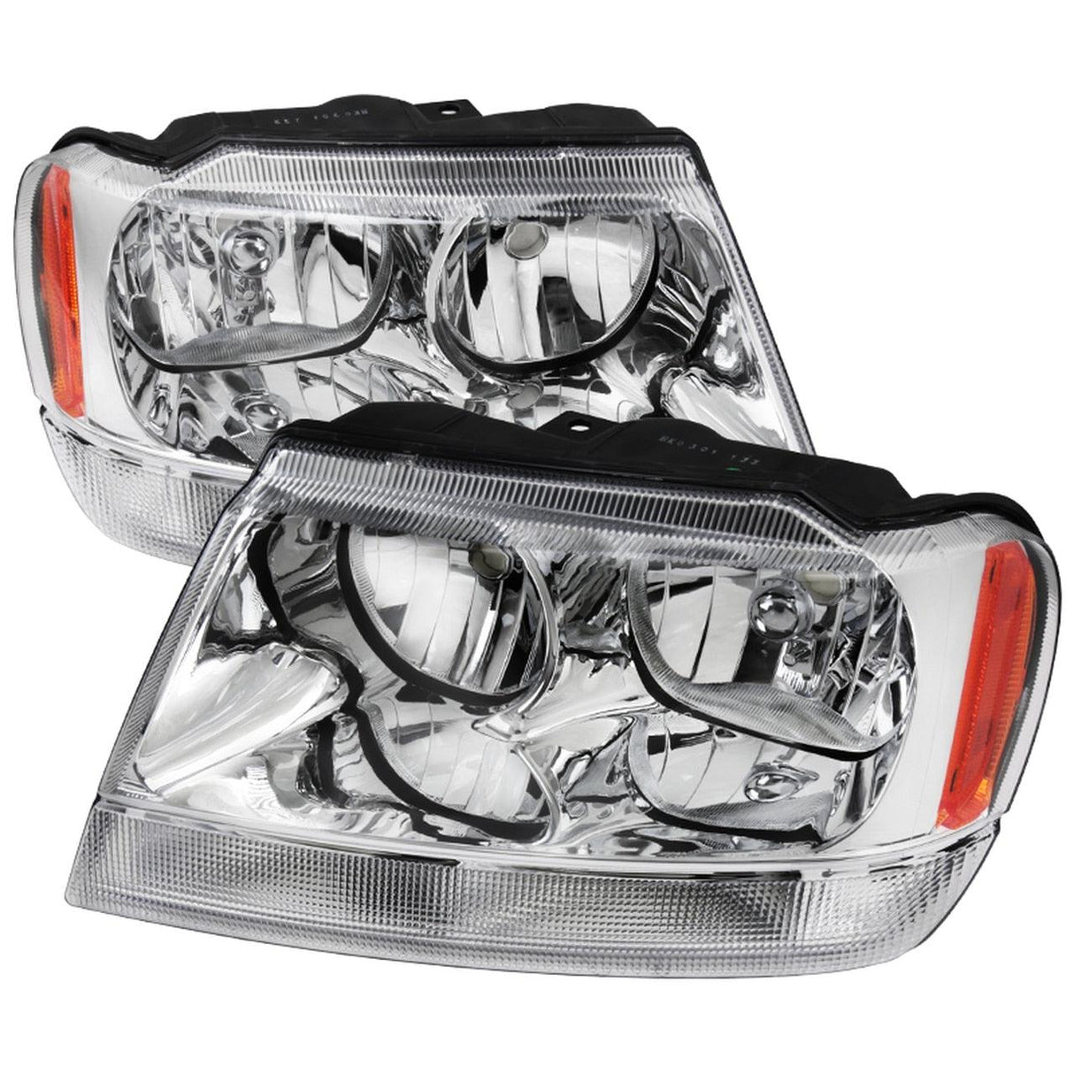 Spec-D OEM Replacement Headlights Jeep Grand Cherokee (99-04) Chrome / Smoke / Black