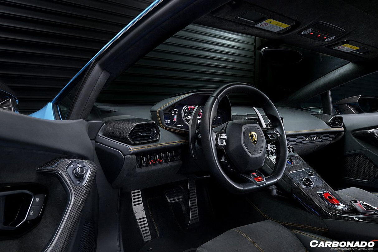 2015-2019 Lamborghini Huracan LP610 LP580 EVO OEM Style Autoclave Carbon Fiber AC Panel Trim
