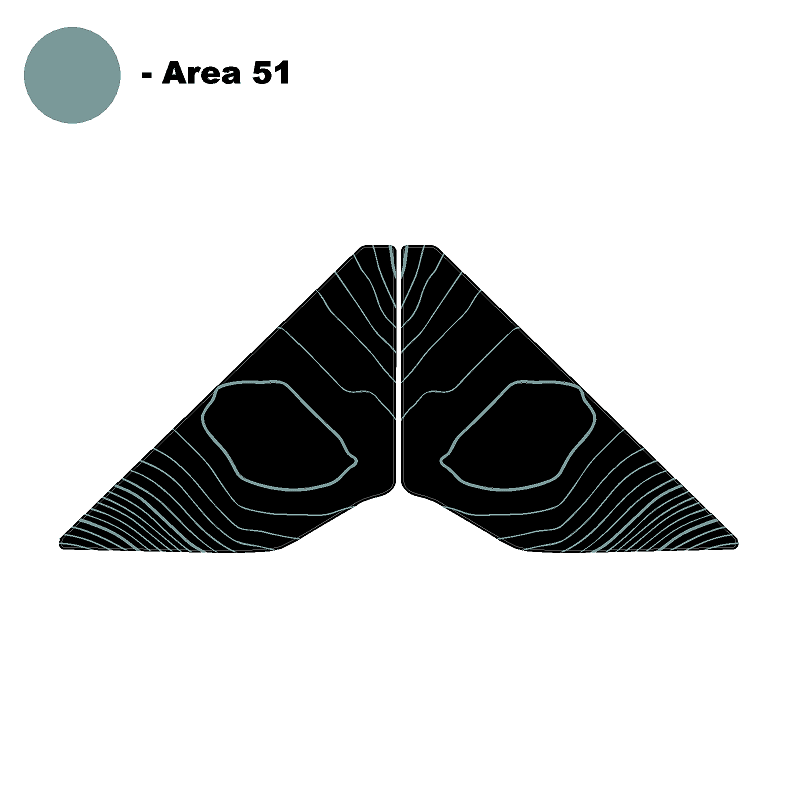 Topo Front Window Triangle Overlay (Printed Series) - 2021+ Bronco 4 Door