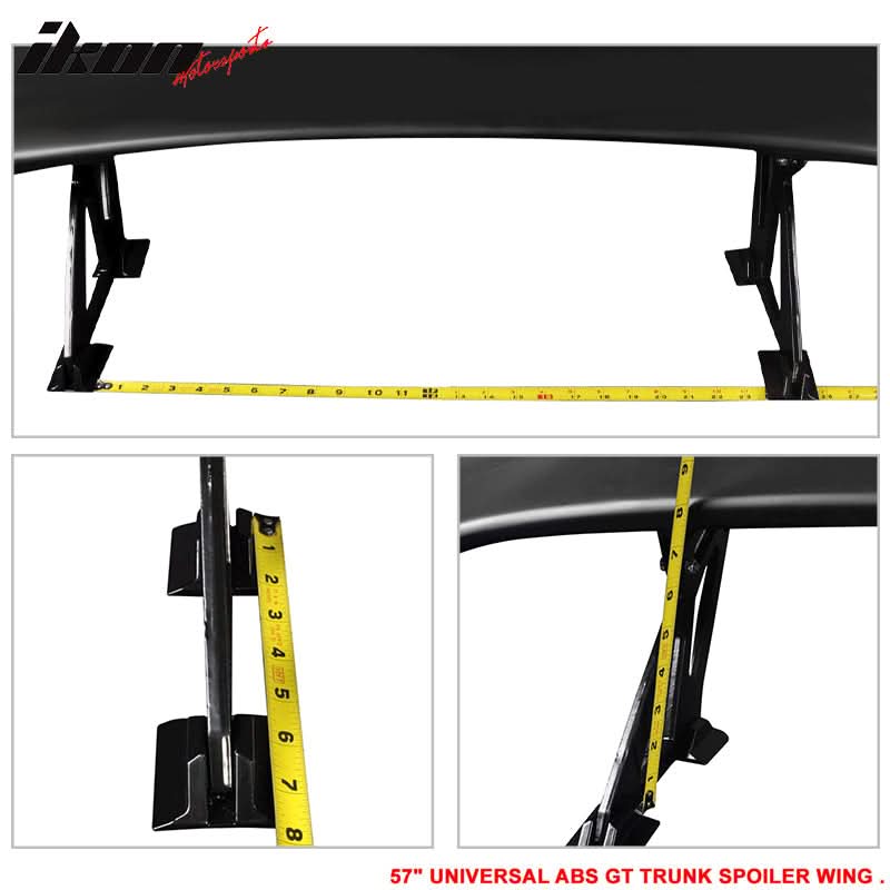 Dodge 57" Unpainted GT Style Adjustable Rear Trunk Spoiler Wing ABS