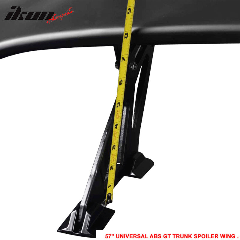 Honda 57" Unpainted GT Style Adjustable Rear Trunk Spoiler Wing ABS