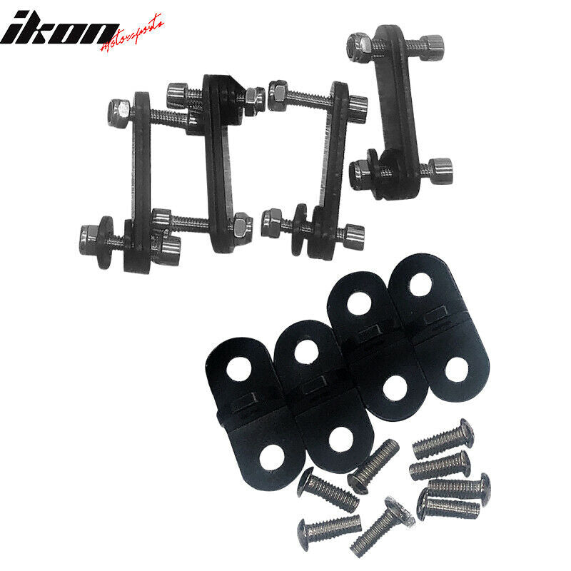 2016-2024 Chevy Camaro Black Rear Side Window Louver Trunk Spoiler ABS