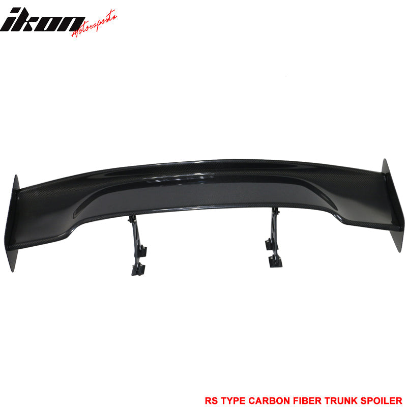 Universal 57" JDM GT RS Style 3D Rear Trunk Spoiler Wing Carbon Fiber