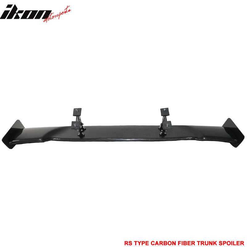 Universal 57" JDM GT RS Style 3D Rear Trunk Spoiler Wing Carbon Fiber