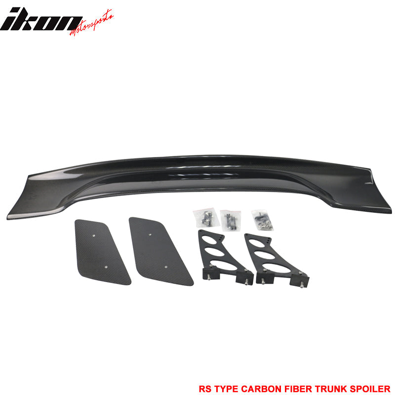 Universal 57" JDM GT RS Style 3D Rear Trunk Spoiler Wing Carbon Fiber