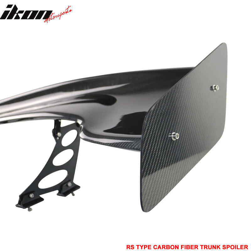 Universal 57" JDM GT RS Style 3D Rear Trunk Spoiler Wing Carbon Fiber