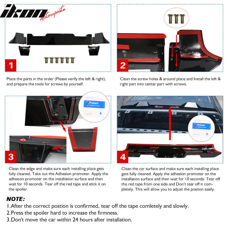 2009-2014 Ford F-150 All Cab & Bed Size IKON Style ABS Roof Spoiler