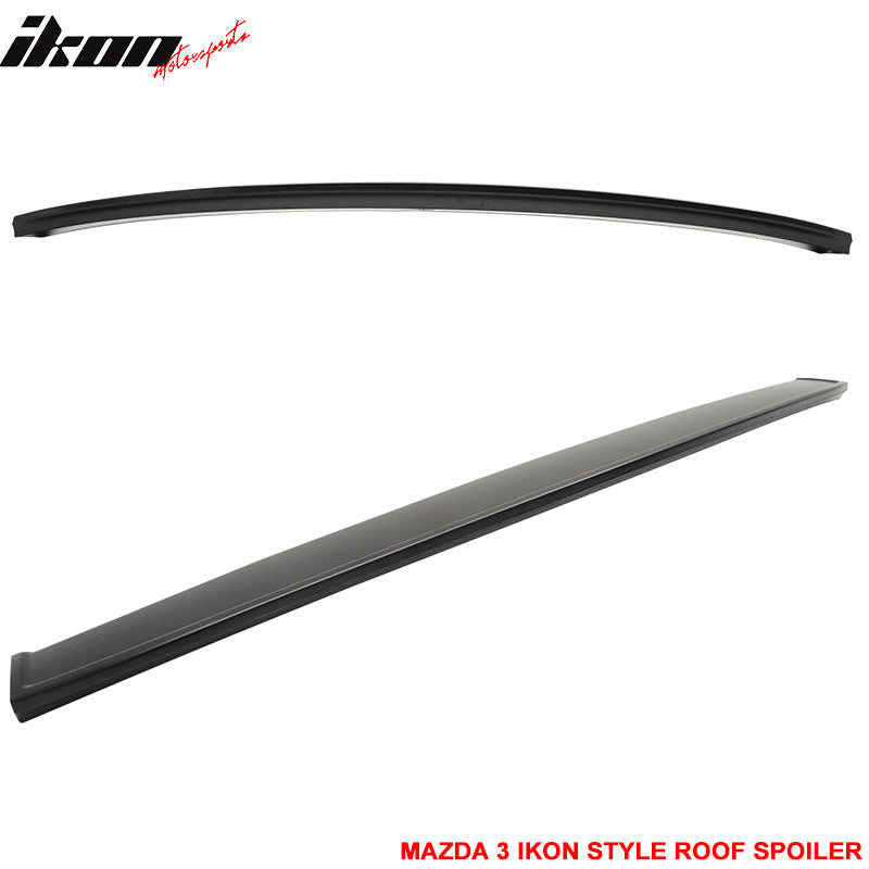 2014-2018 Mazda 3 Sedan IKON Unpainted Rear Roof Spoiler Wing ABS