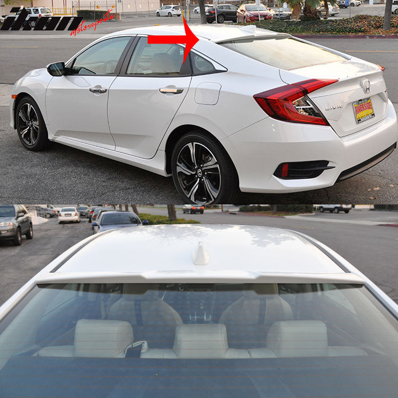 2016-2021 Honda Civic 4Dr Sedan X 10th Gen Rear Window Roof Spoiler