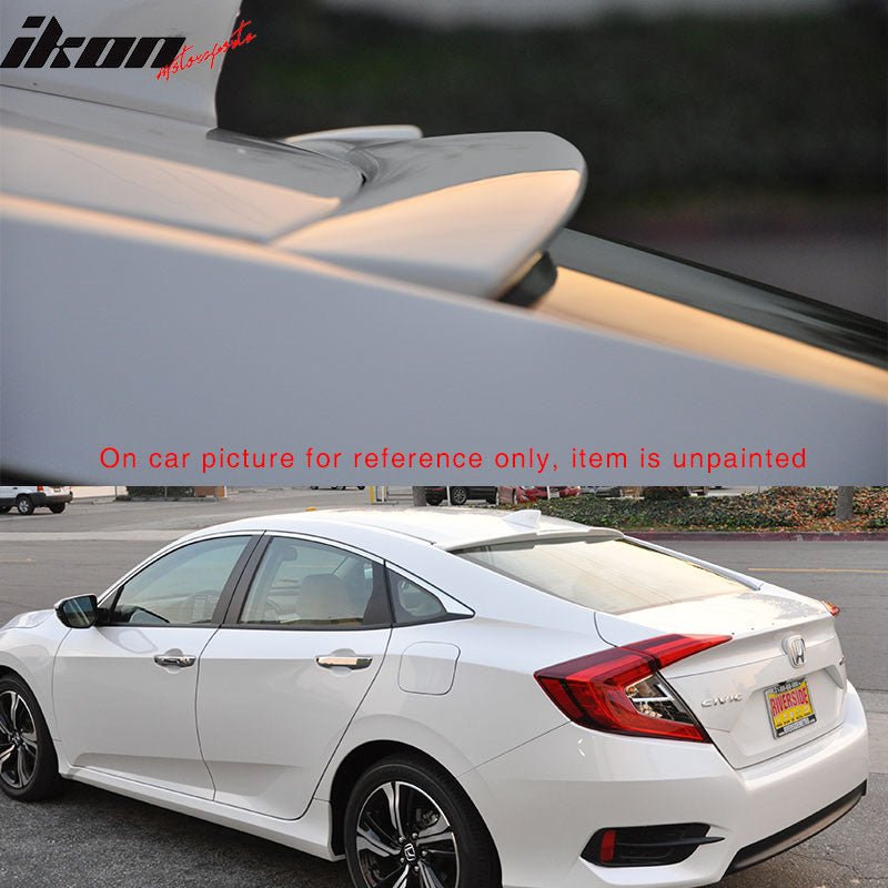 Fits 16-21 Honda Civic Sedan IKON UnRoof + Trunk Spoiler - ABS