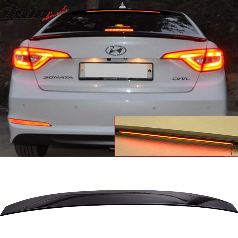 2015-2017 Hyundai Sonata Painted ABS Roof Spoiler W/ LED Light Bar