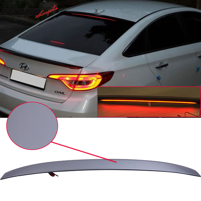2015-2017 Hyundai Sonata Painted ABS Roof Spoiler W/ LED Light Bar