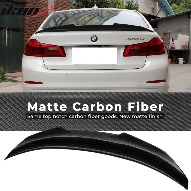 2011-2017 BMW 5-Series F10 PSM Style Carbon Fiber Rear Trunk Spoiler