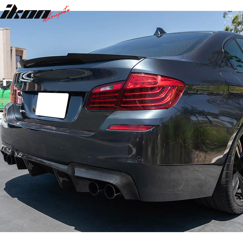 2011-2017 BMW 5-Series F10 M4 Style Carbon Fiber Rear Trunk Spoiler