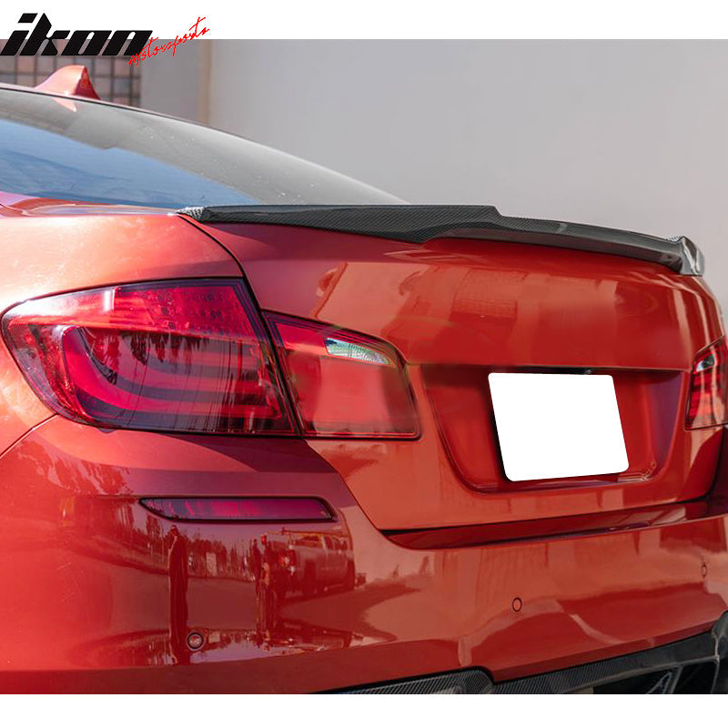 2011-2017 BMW 5-Series F10 M4 Style Carbon Fiber Rear Trunk Spoiler