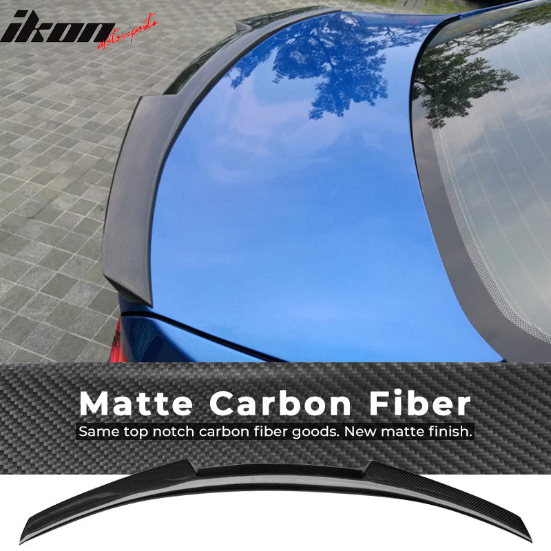 2011-2017 BMW 5-Series F10 M4 Style Carbon Fiber Rear Trunk Spoiler