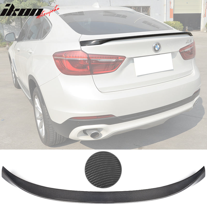2015-2019 BMW X6 F16 Performance Style Carbon Fiber Trunk Spoiler Wing