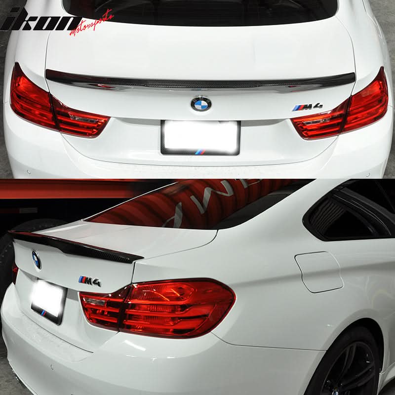 2015-2020 BMW M4 F82 4-Series P Style Carbon Fiber Trunk Spoiler