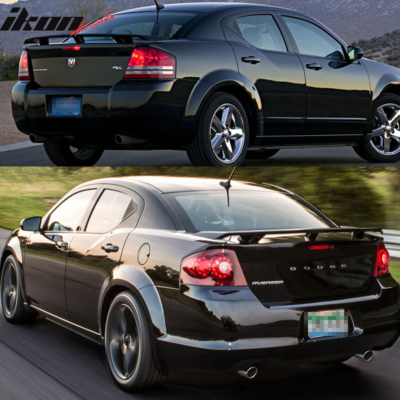 2008-2014 Dodge Avenger OE Style Matte Black Rear Spoiler Wing