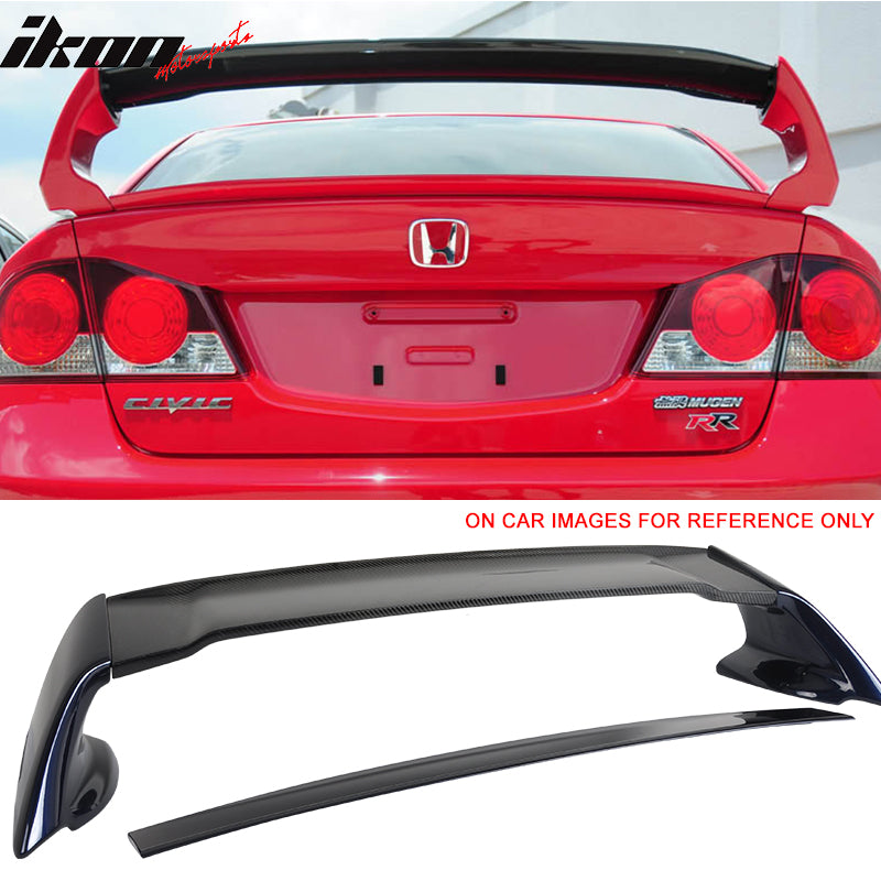 2006-2011 Honda Civic Mugen Style Painted Trunk Spoiler ABS CF Top