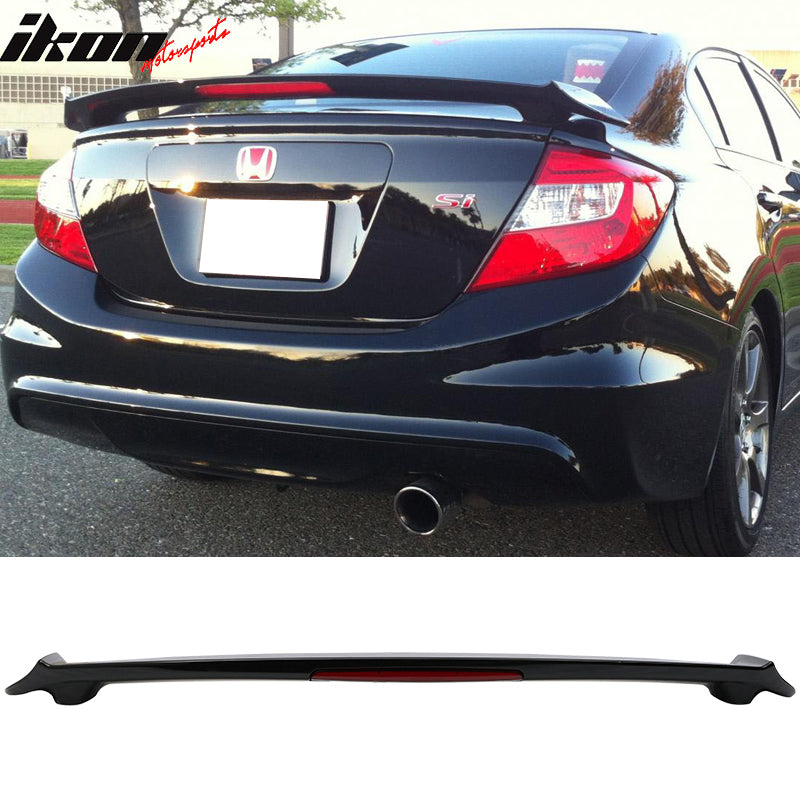 2012-2015 Honda Civic 9th Sedan MD Style Trunk Spoiler Wing Lip ABS