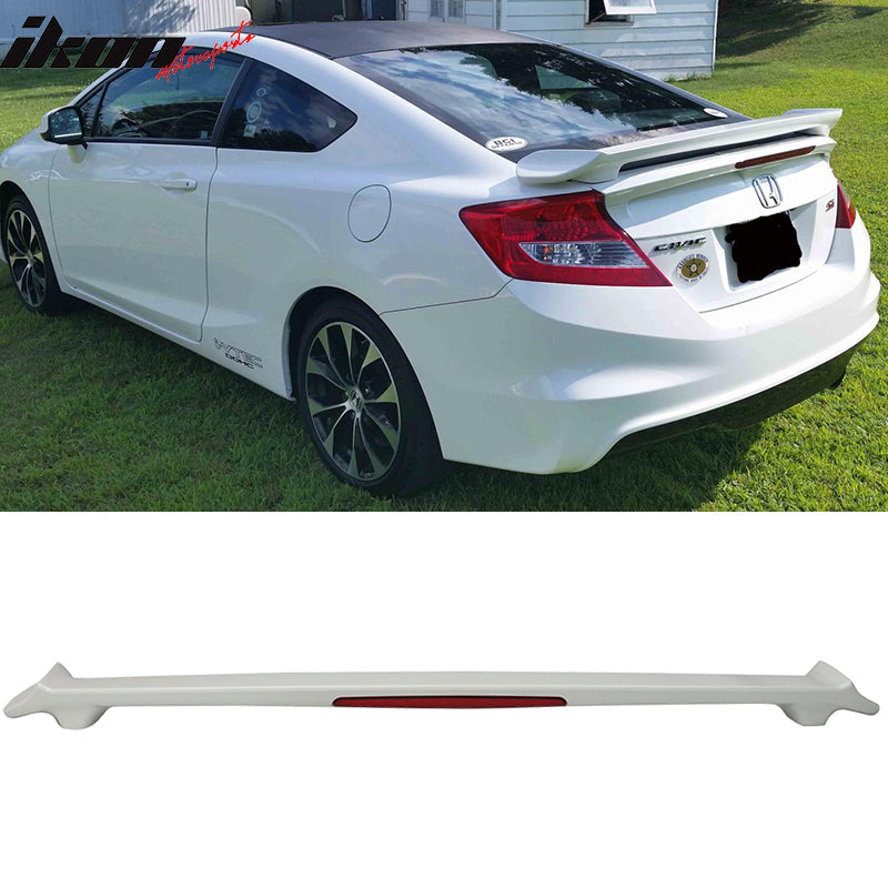 2012 Honda Civic Si LX Coupe Trunk Spoiler with LED Brake Light ABS