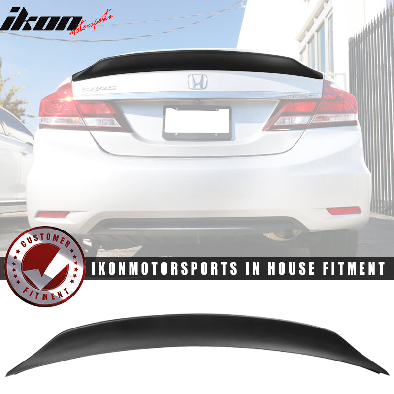 2013-2015 Honda Civic Duckbill V2 Style Rear Trunk Spoiler PP