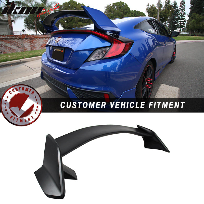 2016-2020 Honda Civic 10th Gen X Coupe 2Door Trunk Spoiler Wing ABS