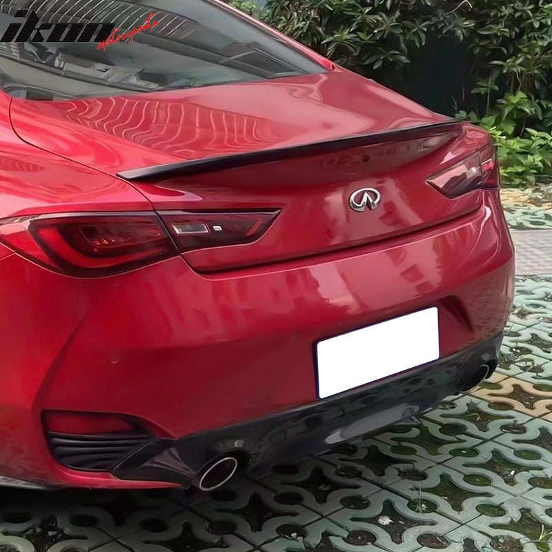 2017-2022 Infiniti Q60 X Style High Kick Rear Trunk Spoiler Wing ABS