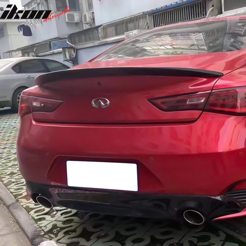 2017-2022 Infiniti Q60 X Style High Kick Rear Trunk Spoiler Wing ABS