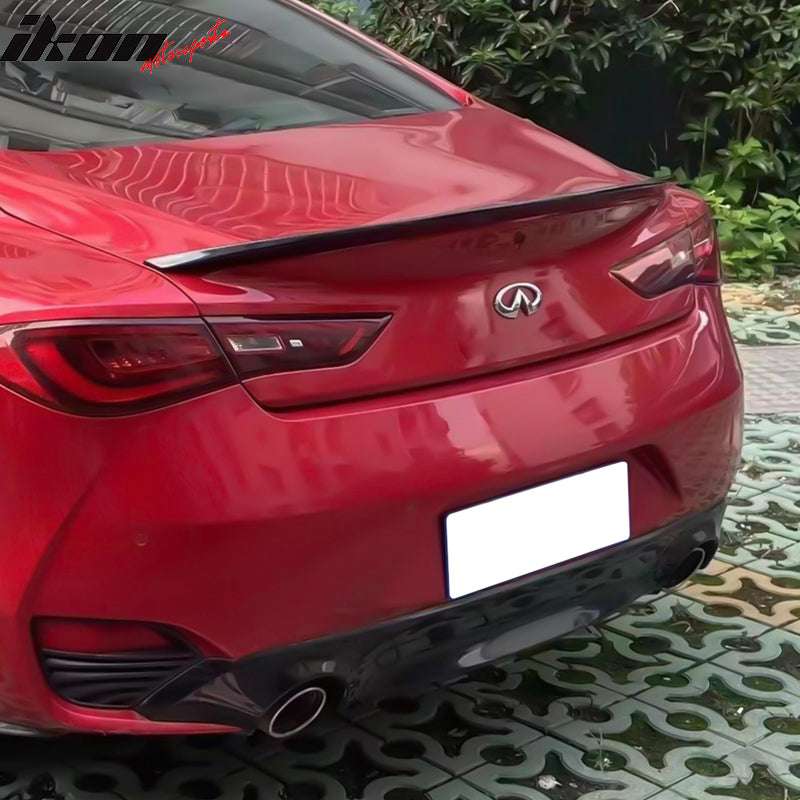 2017-2022 Infiniti Q60 X Style High Kick Rear Trunk Spoiler Wing ABS