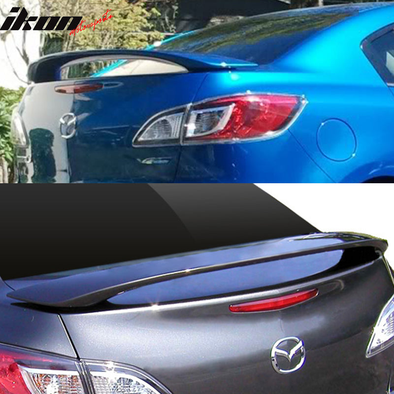 2010-2013 Mazda 3 Sedan OE Style Unpainted Rear Spoiler Wing ABS