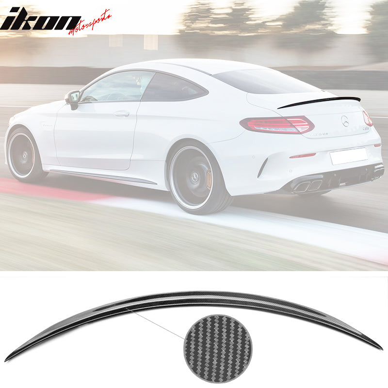 2017-2022 Benz W205 C Class Coupe C63 Style Trunk Spoiler Carbon Fiber
