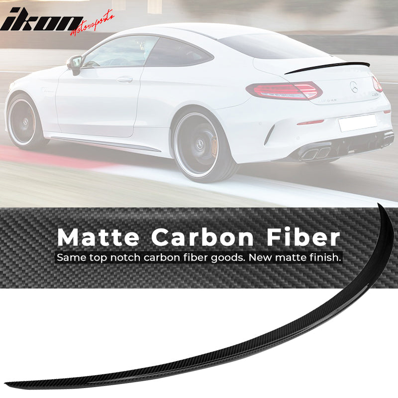2017-2022 Benz W205 C Class Coupe C63 Style Trunk Spoiler Carbon Fiber