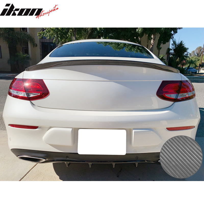 2017-2022 Benz W205 C Class Coupe AMG Style Trunk Spoiler Carbon Fiber