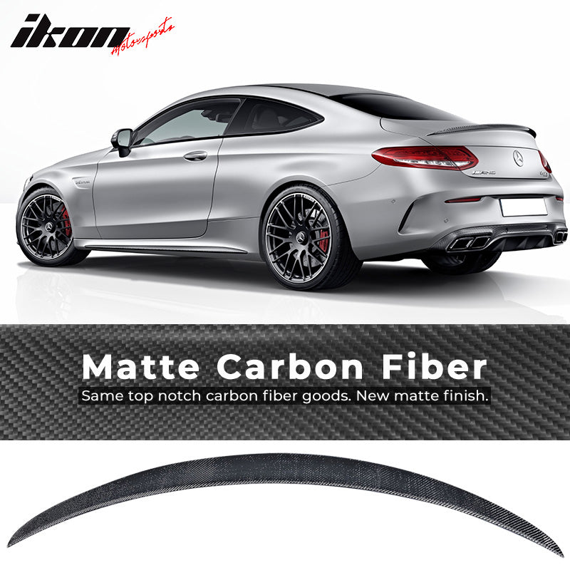 2017-2022 Benz W205 C Class Coupe AMG Style Trunk Spoiler Carbon Fiber