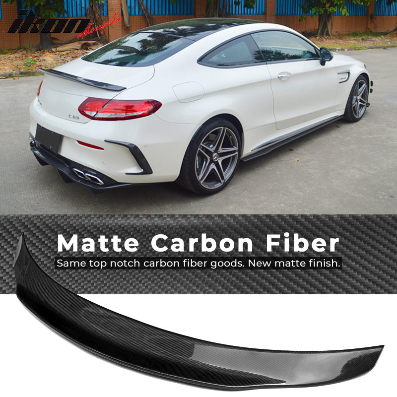 2017-2022 Benz W205 C Class Coupe PSM Style Trunk Spoiler Carbon Fiber